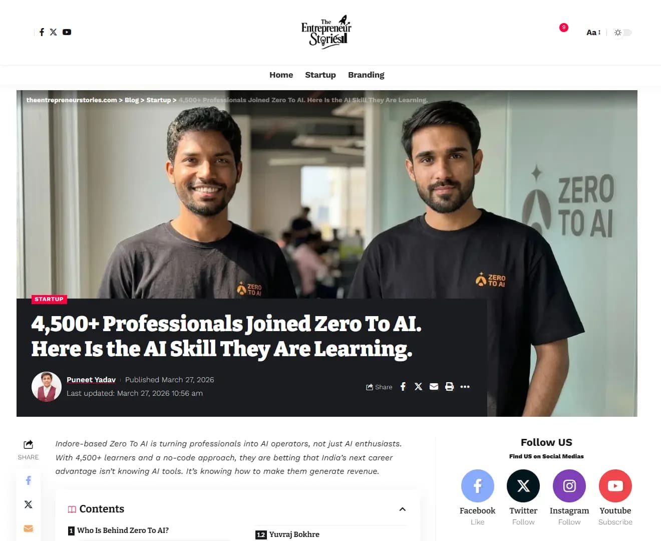 The Entrepreneur Stories